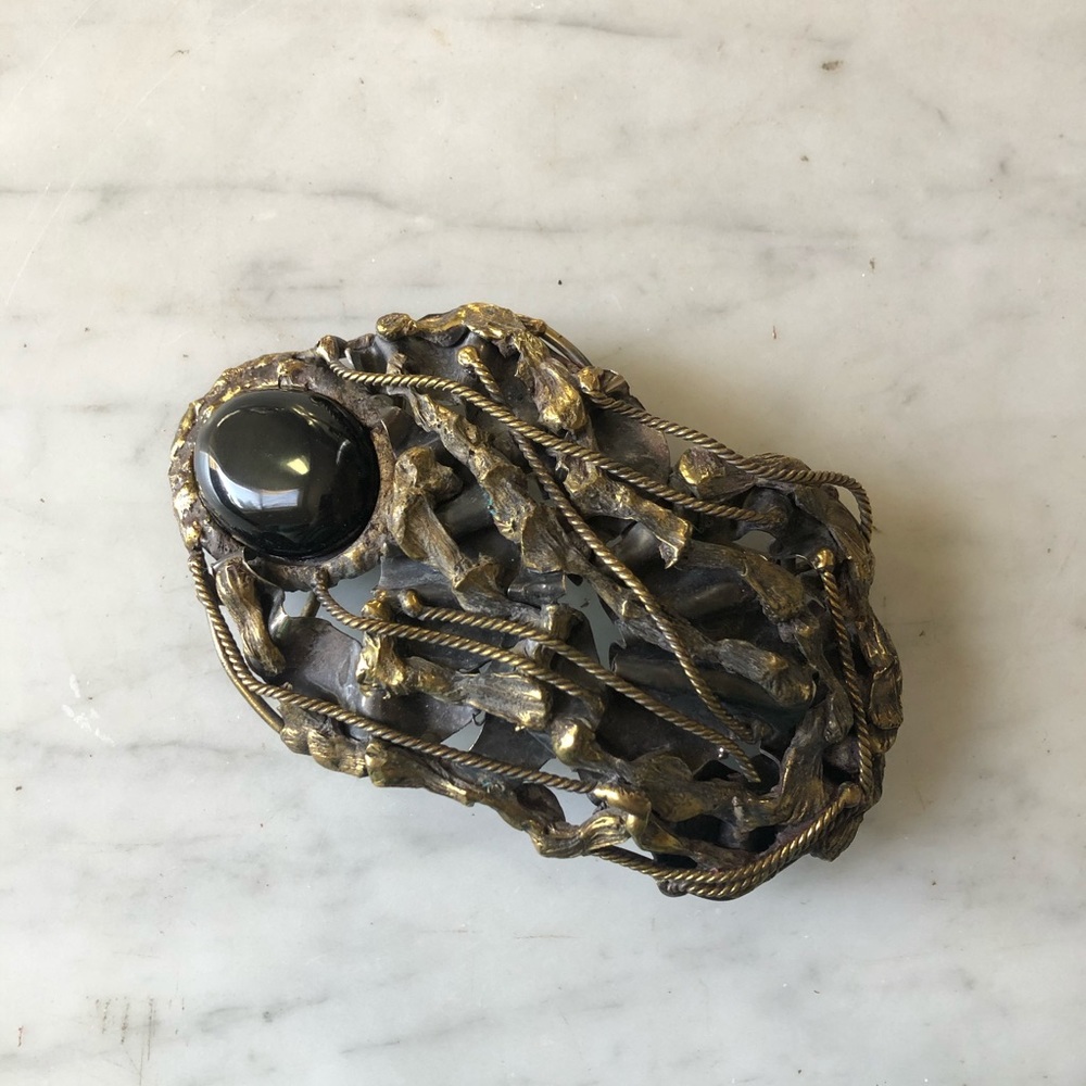 70s Brutalist Bohemian Belt Buckle ArtStudio Piece